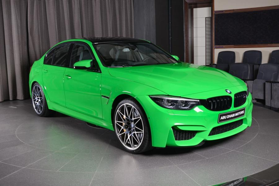 BMW M3 Sedan Individual in Verde Mantis by Abu Dhabi Motors '2017